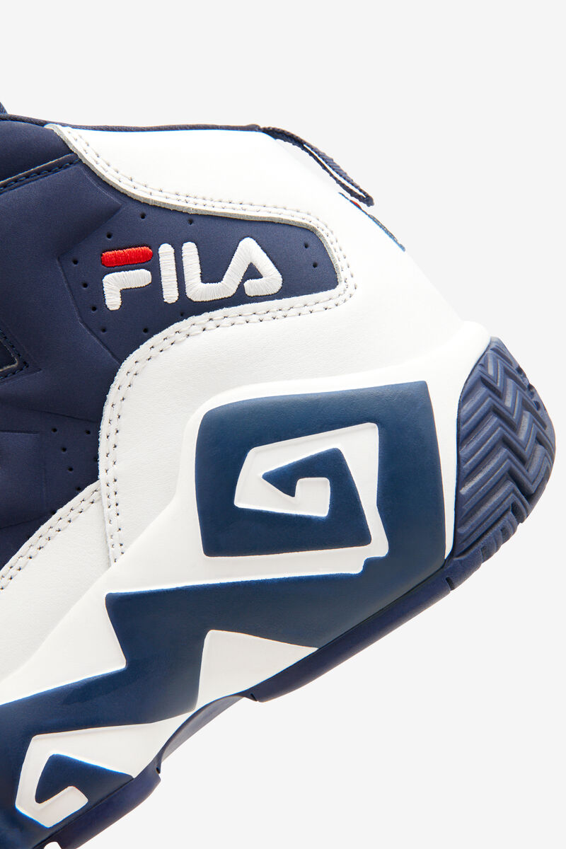 Kids' Fila Big Mb Basketball Shoes White / Navy / Red | rulGZBu9cRk