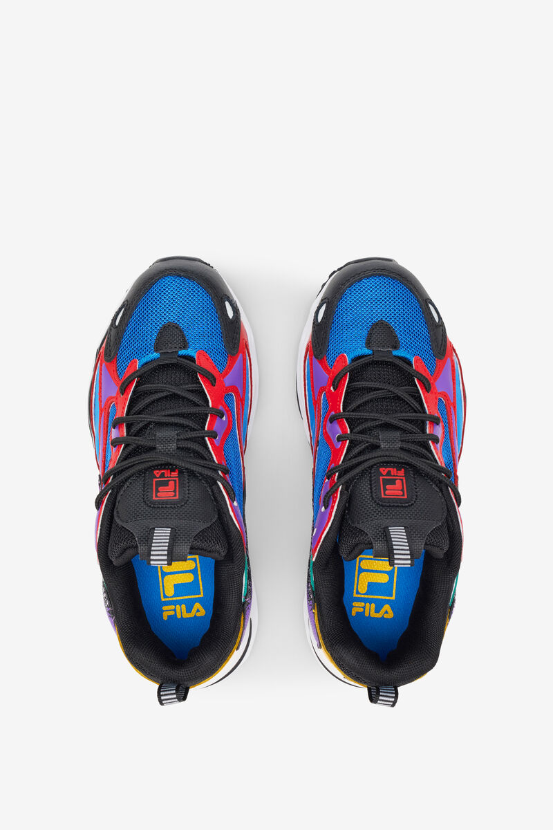 Kids' Fila Big Ray Tracer 2 Nxt Walking Shoes Blue / Red / Black | 2bvXHoQf64n