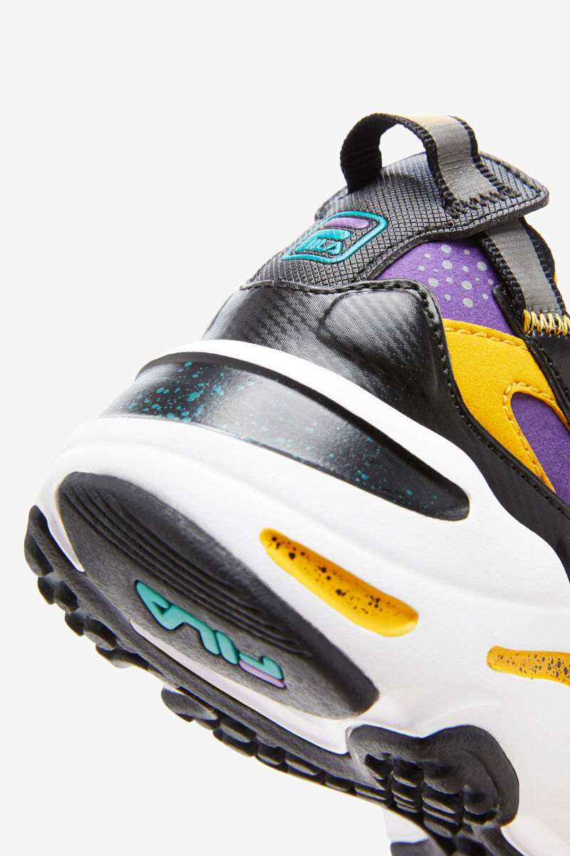 Kids' Fila Big Ray Tracer Apex Platform Shoes Black / Royal Purple / White | vE6tZUh9mHR