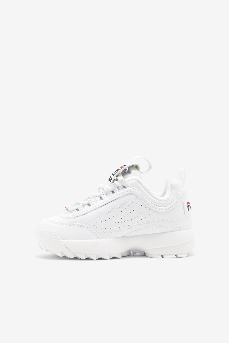 Kids' Fila Disruptor 2 Platform Shoes White / Navy / Red | blsRlLPMbLi