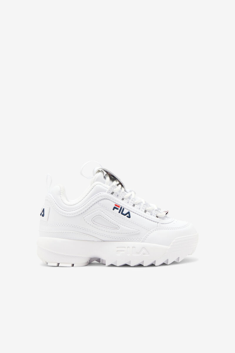 Kids\' Fila Disruptor 2 Platform Shoes White / Navy / Red | blsRlLPMbLi