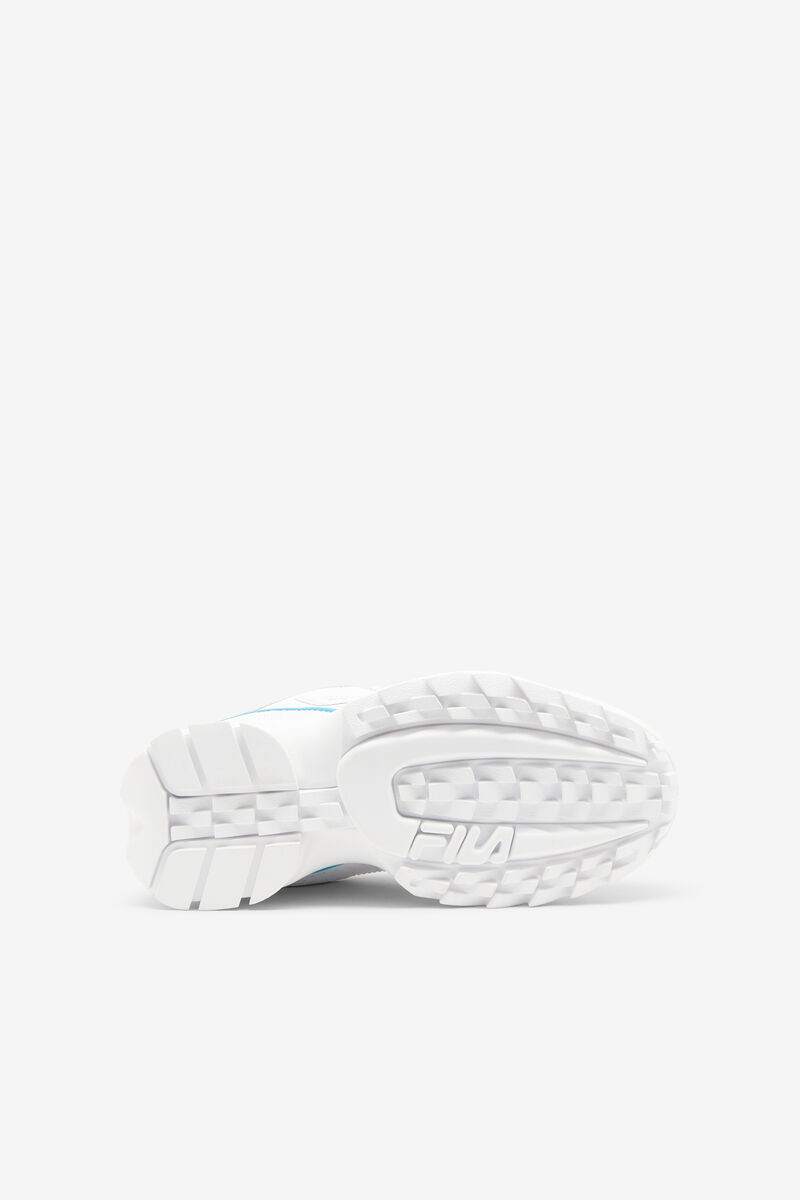 Kids' Fila Little Disruptor 2 Contrast Piping Platform Shoes White / Pink / Blue | pGg2aaSQNTC