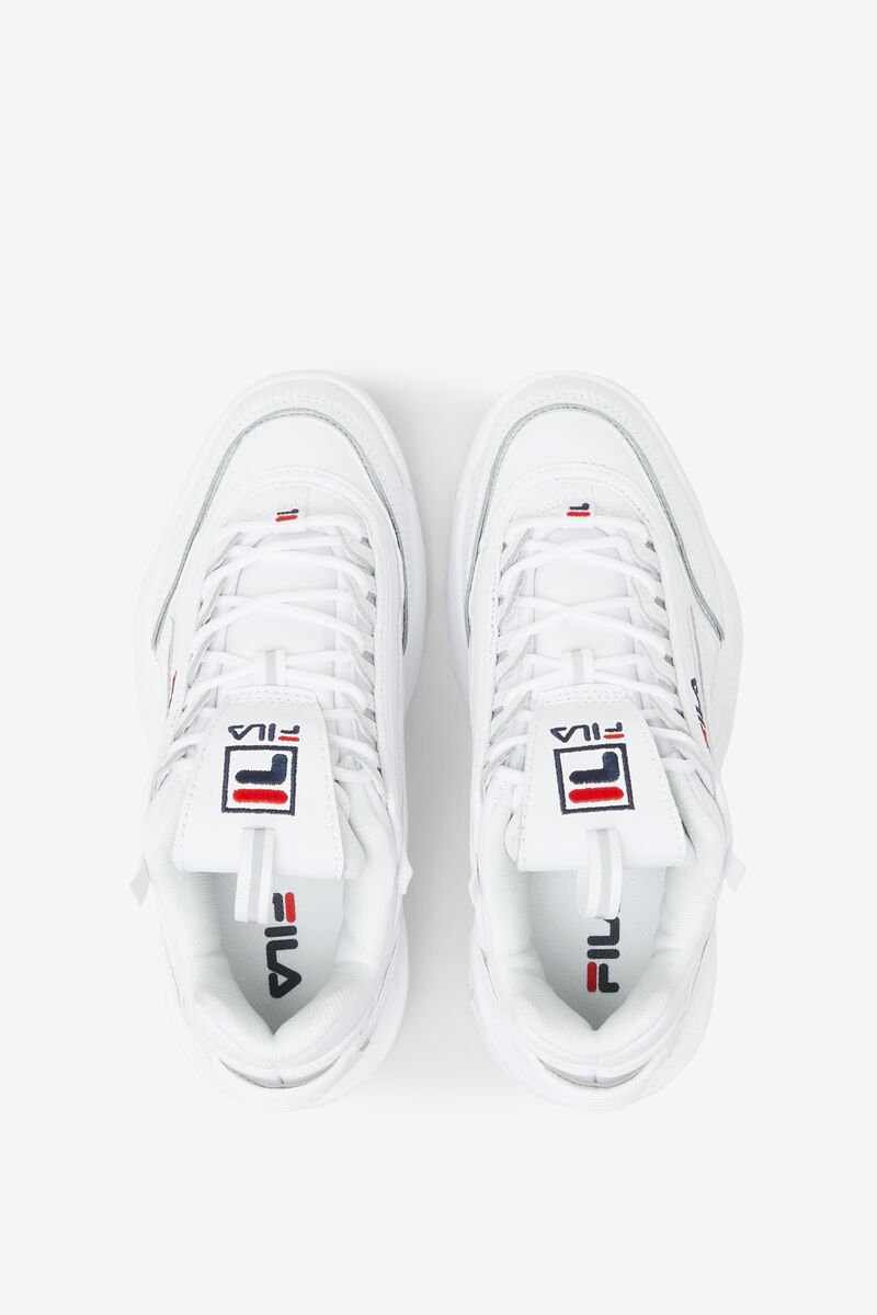 Kids' Fila Little Disruptor 2 Exp Platform Shoes White / Navy / Red | SVoWeKBHRus