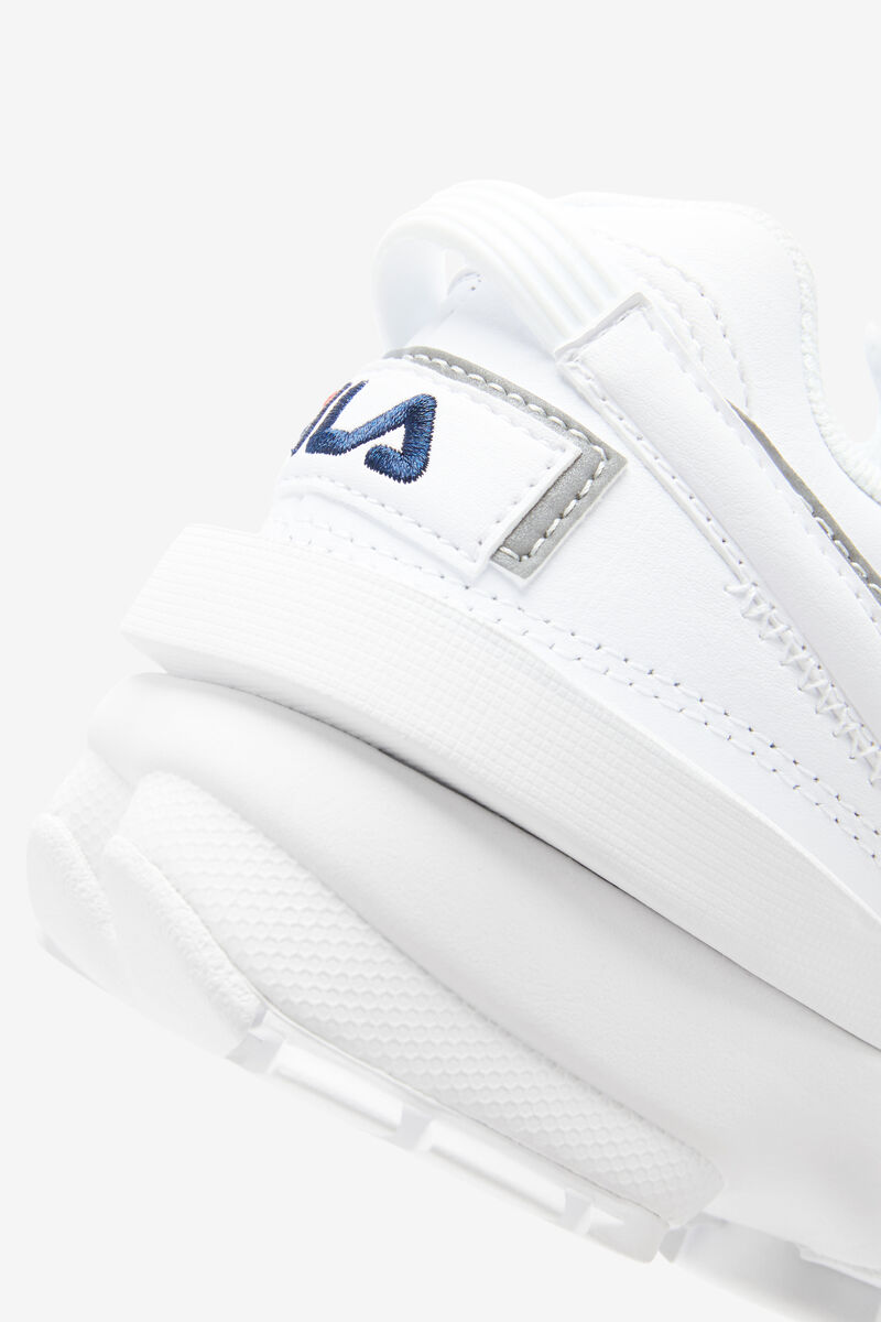 Kids' Fila Little Disruptor 2 Exp Platform Shoes White / Navy / Red | SVoWeKBHRus