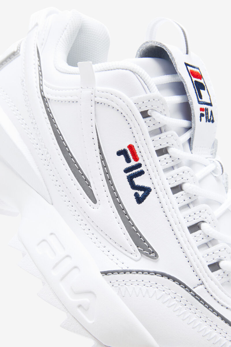 Kids' Fila Little Disruptor 2 Exp Platform Shoes White / Navy / Red | SVoWeKBHRus