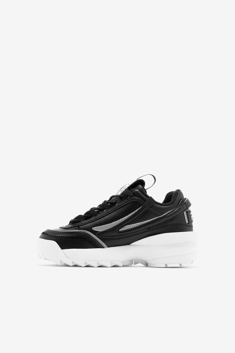 Kids' Fila Little Disruptor 2 Exp Platform Shoes Black / White / Black | VGRGP3z6ZOv