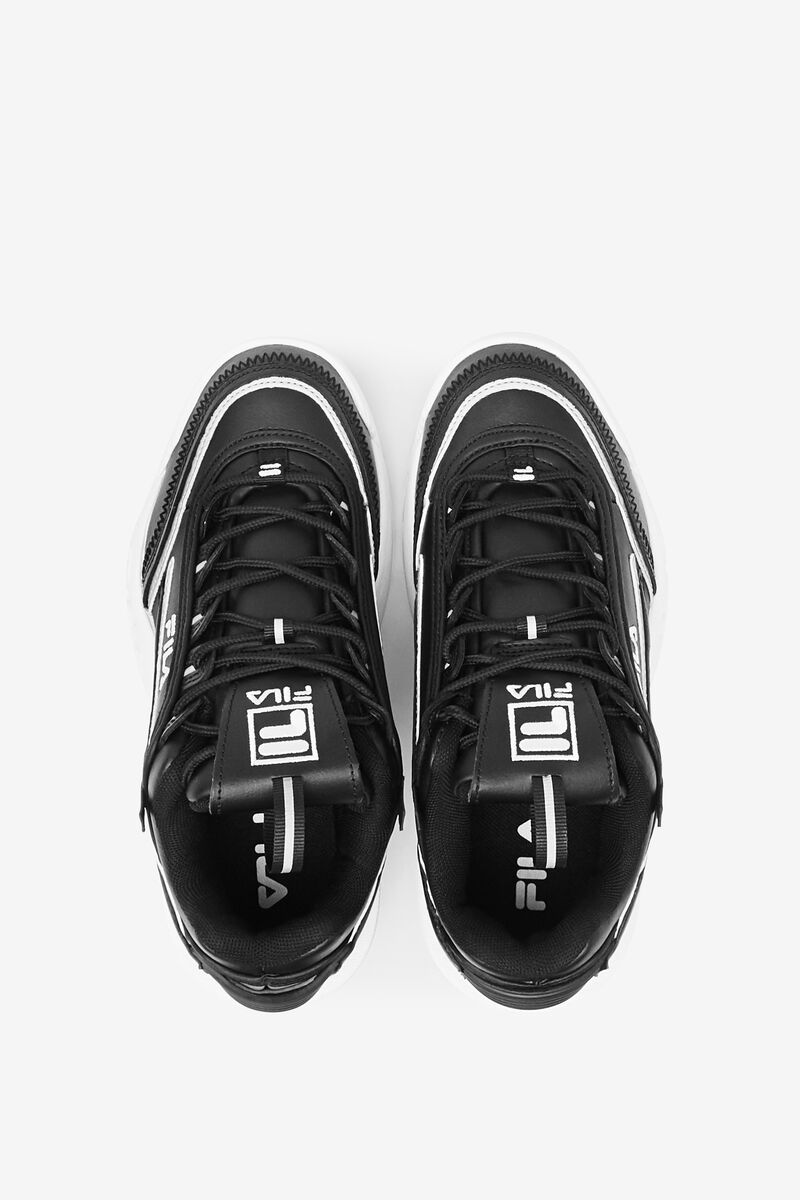 Kids' Fila Little Disruptor 2 Exp Platform Shoes Black / White / Black | VGRGP3z6ZOv