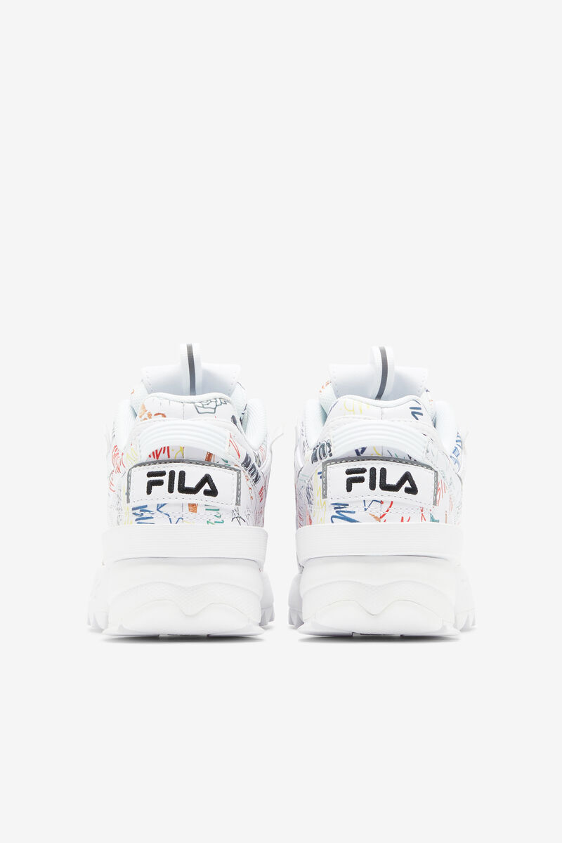 Kids' Fila Little Disruptor 2 Exp Platform Shoes Black / White / Multicolor | cMlg84kY5iT