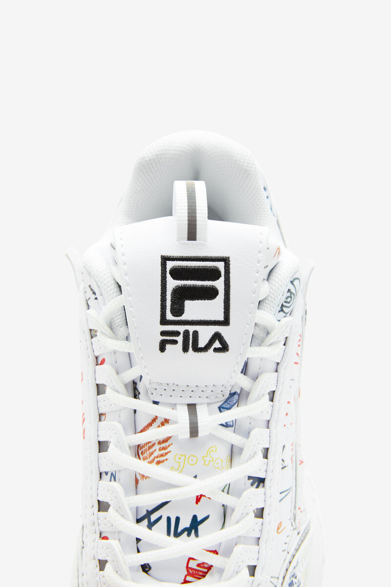 Kids' Fila Little Disruptor 2 Exp Platform Shoes Black / White / Multicolor | cMlg84kY5iT