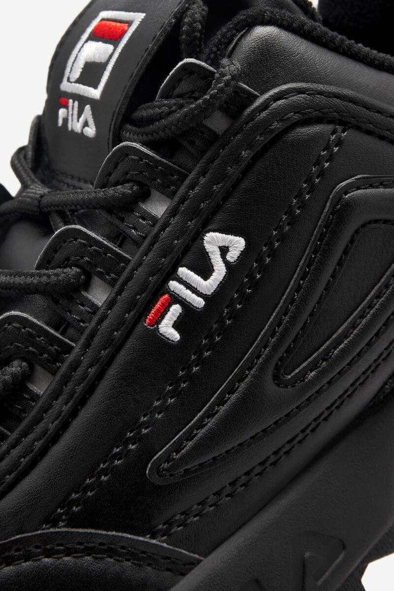 Kids' Fila Little Disruptor 2 Platform Shoes Black / Black / White | CH4DtLNwBiu