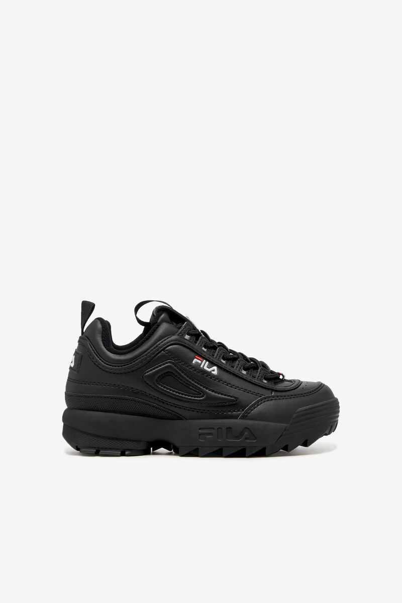 Kids\' Fila Little Disruptor 2 Platform Shoes Black / Black / White | CH4DtLNwBiu