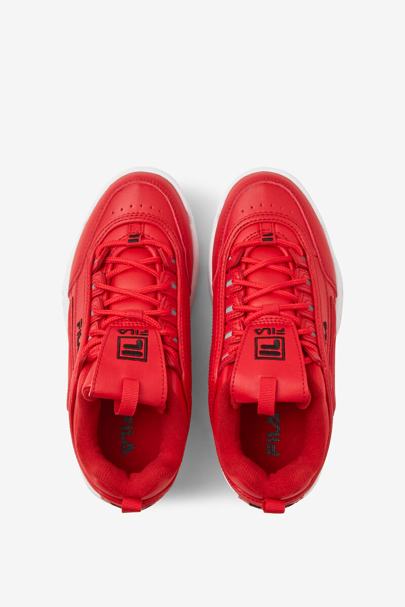 Kids' Fila Little Disruptor 2 Platform Shoes Red / White / Black | bTxSkb1axFw