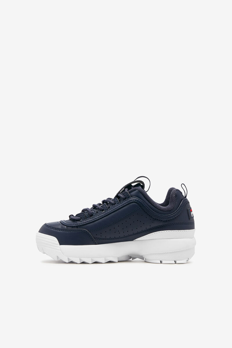 Kids' Fila Little Disruptor 2 Platform Shoes Navy / White / Red | uyaqa2hh3wr