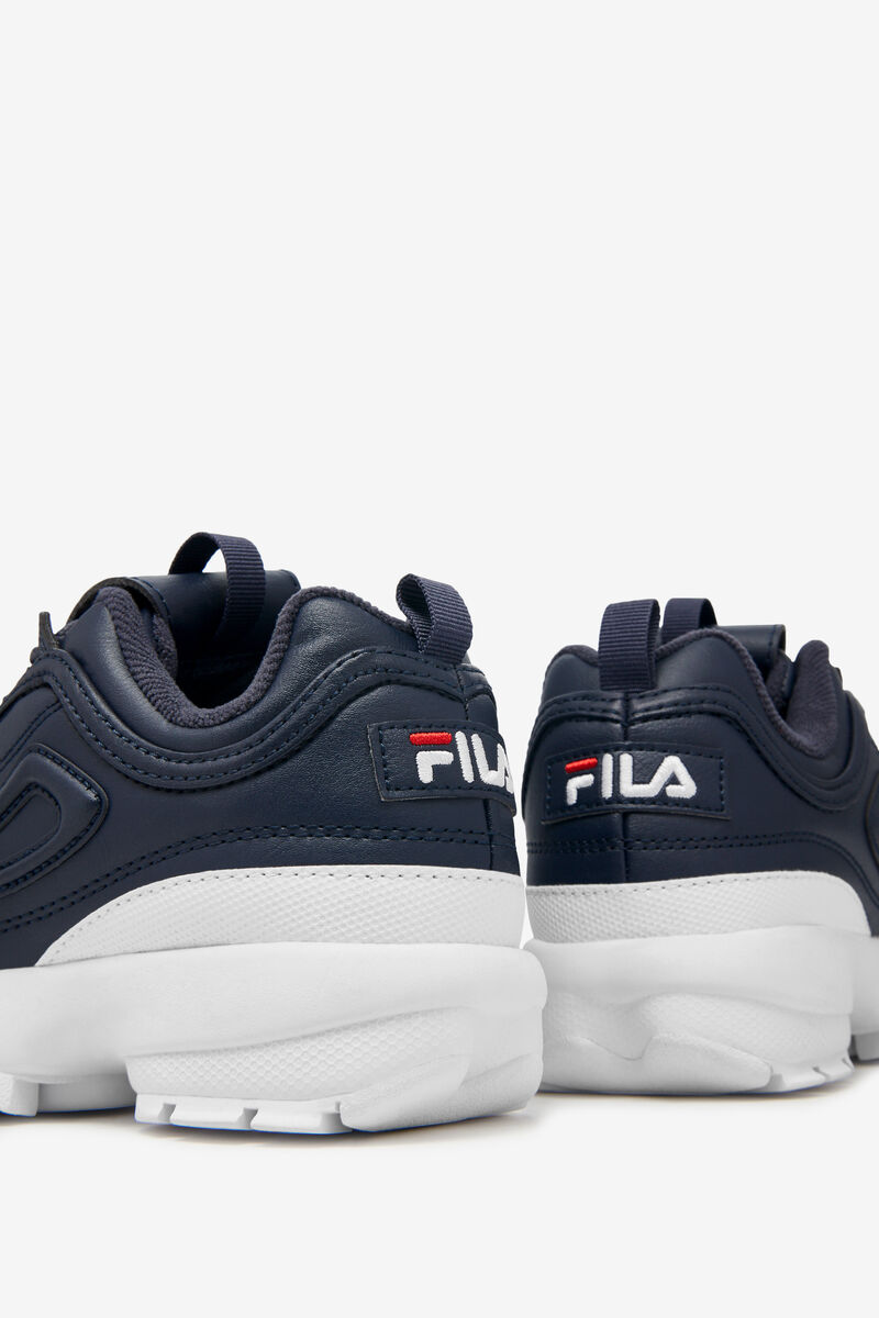 Kids' Fila Little Disruptor 2 Platform Shoes Navy / White / Red | uyaqa2hh3wr