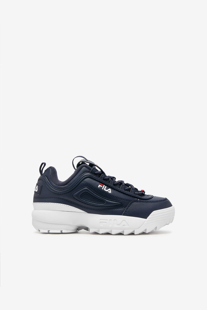 Kids\' Fila Little Disruptor 2 Platform Shoes Navy / White / Red | uyaqa2hh3wr