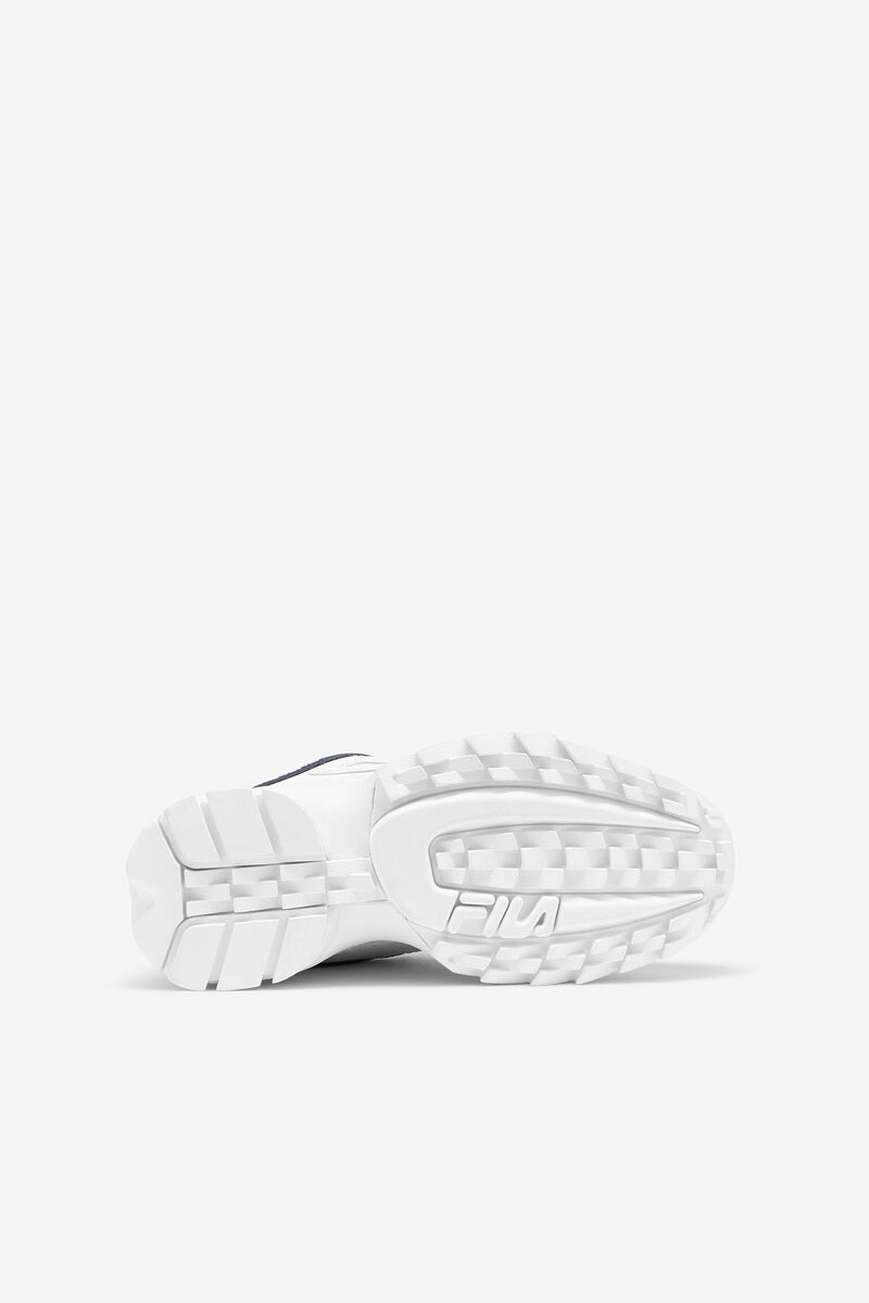 Kids' Fila Little Disruptor 2 Repeat Platform Shoes White / Navy / Red | eusBJAVai5N