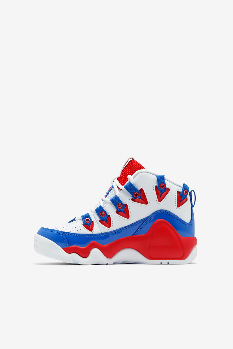 Kids' Fila Little Grant Hill 1 Basketball Shoes White / Red / Blue | xSKK4plIeqP
