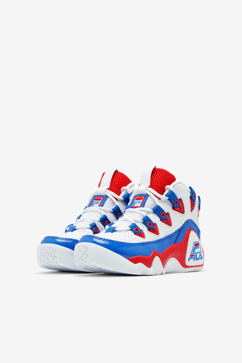 Kids' Fila Little Grant Hill 1 Basketball Shoes White / Red / Blue | xSKK4plIeqP