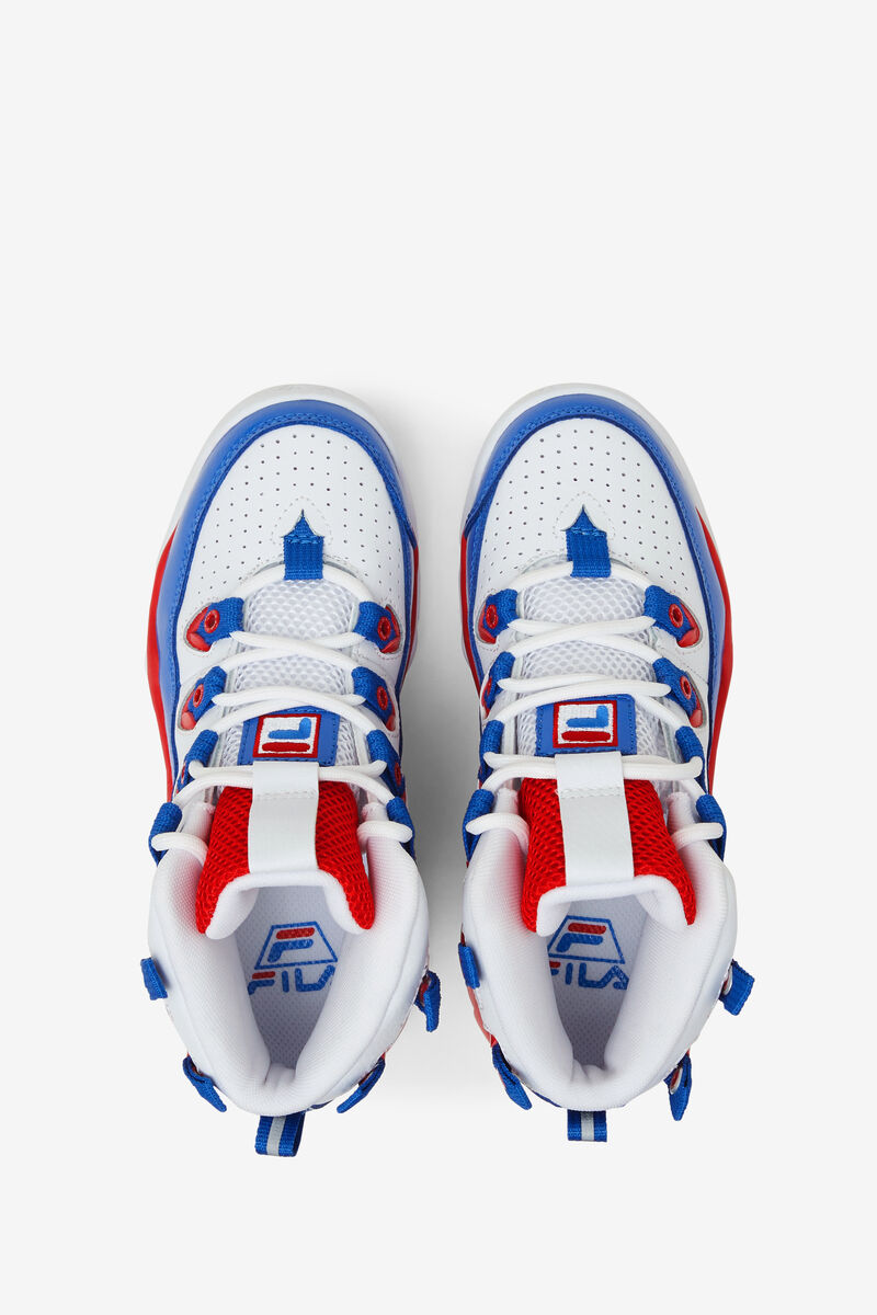 Kids' Fila Little Grant Hill 1 Basketball Shoes White / Red / Blue | xSKK4plIeqP