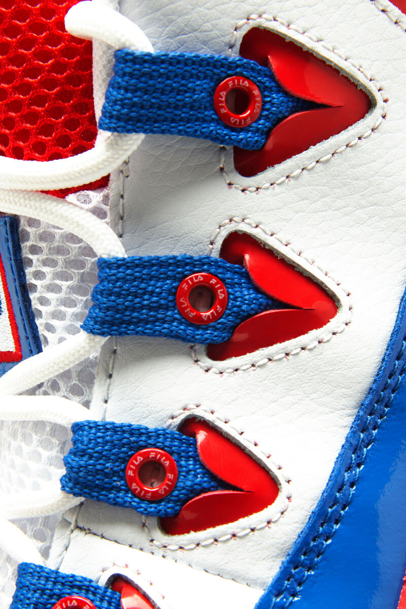 Kids' Fila Little Grant Hill 1 Basketball Shoes White / Red / Blue | xSKK4plIeqP