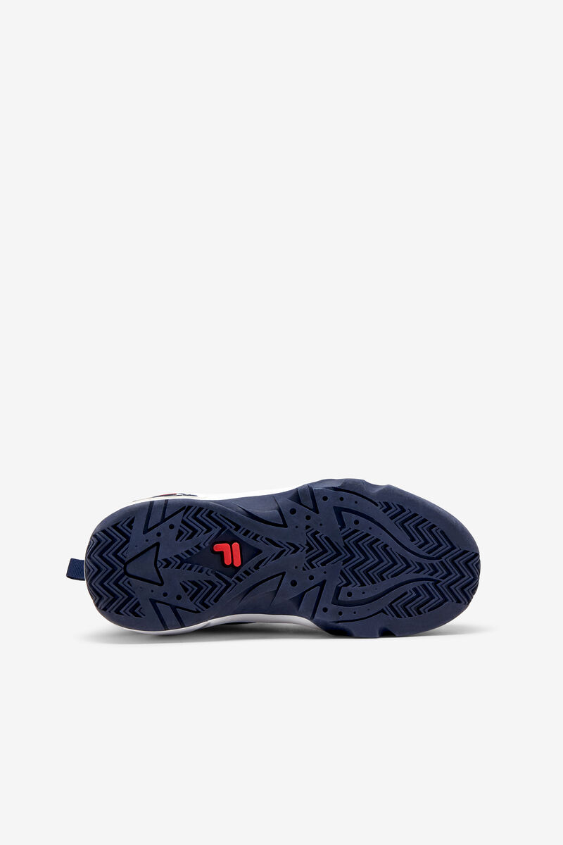 Kids' Fila Little Grant Hill 1 Offset Basketball Shoes White / Navy / Red | zSxHb1NK3Fh
