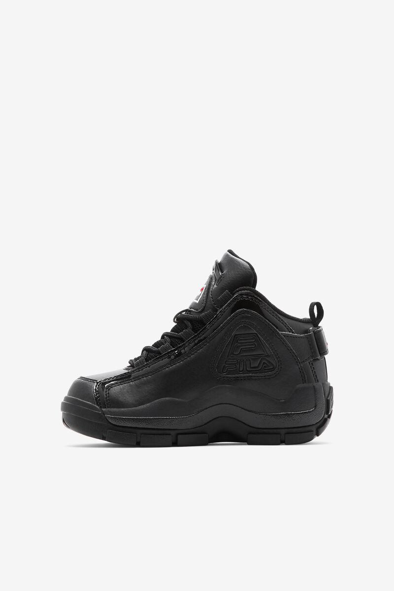 Kids' Fila Little Grant Hill 2 25th Anniversary Edition Basketball Shoes Black / White / Red | B9DNz