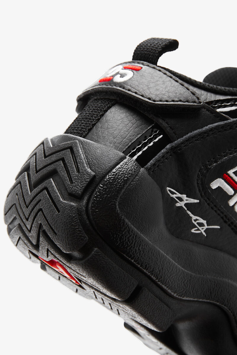 Kids' Fila Little Grant Hill 2 25th Anniversary Edition Basketball Shoes Black / White / Red | B9DNz