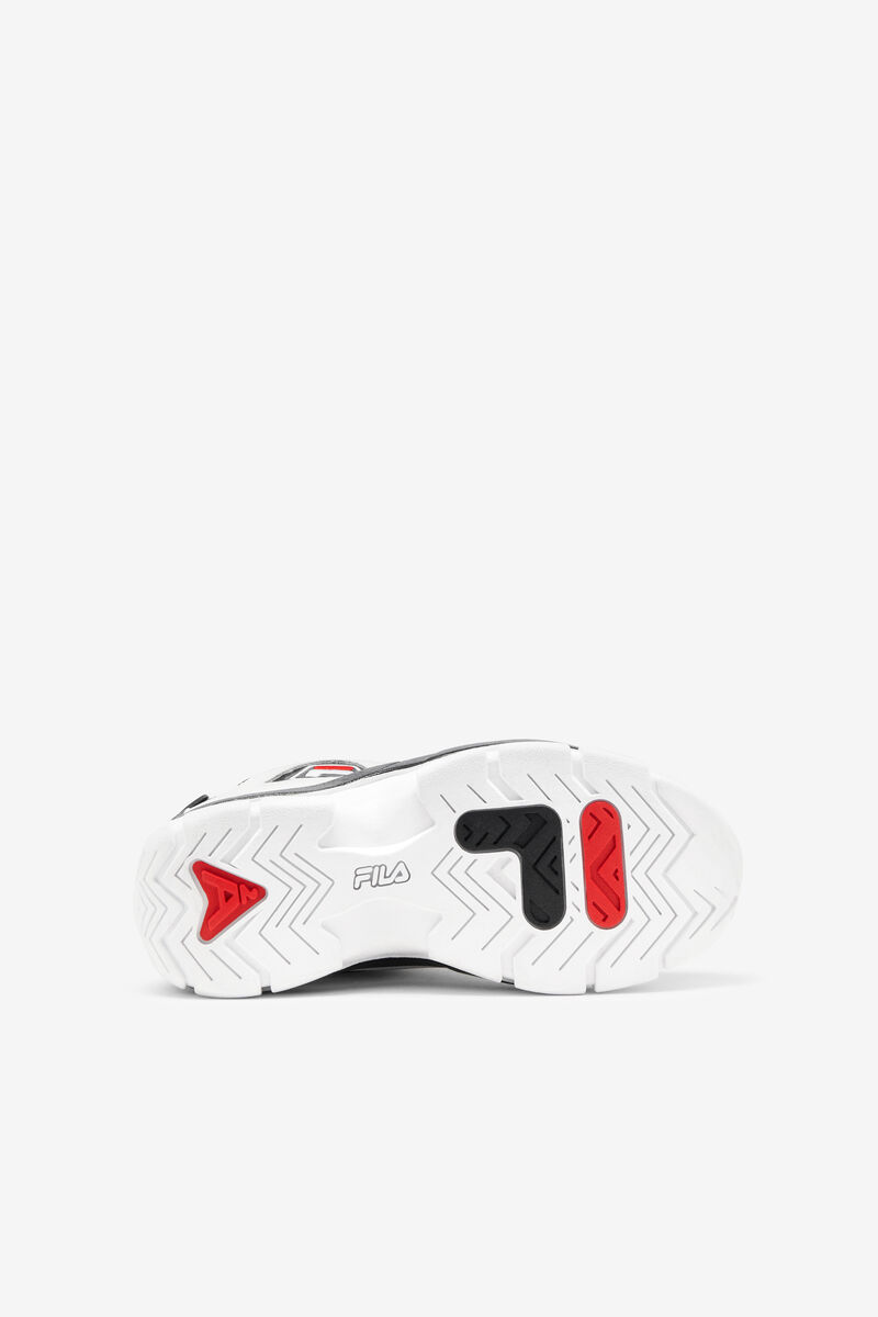 Kids' Fila Little Grant Hill 2 Repeat Basketball Shoes White / Black / Red | Xr3soHCYb5u