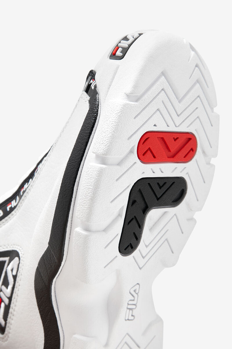 Kids' Fila Little Grant Hill 2 Repeat Basketball Shoes White / Black / Red | Xr3soHCYb5u
