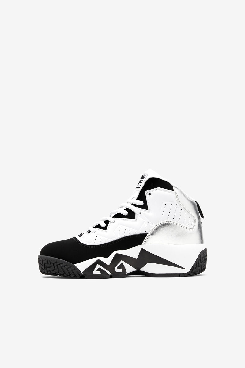 Kids' Fila Little Mb Basketball Shoes White / Metal Silver / Black | 14paJgao5xm