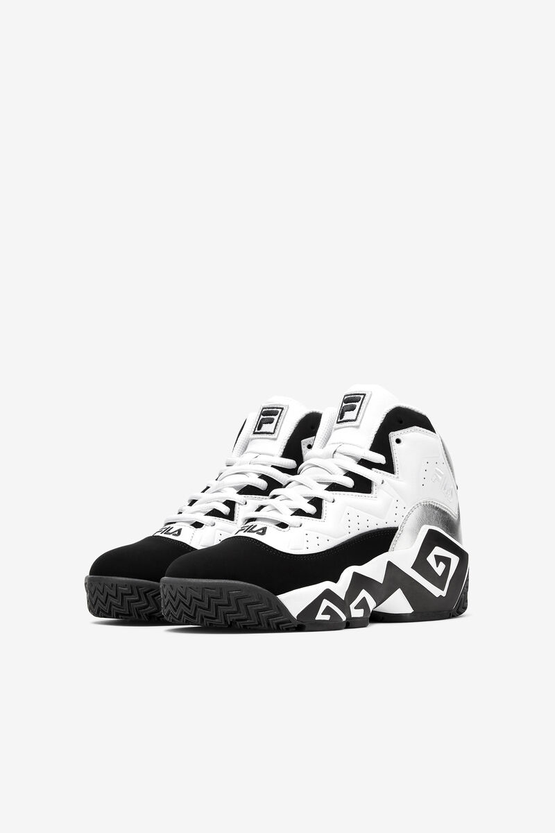 Kids' Fila Little Mb Basketball Shoes White / Metal Silver / Black | 14paJgao5xm