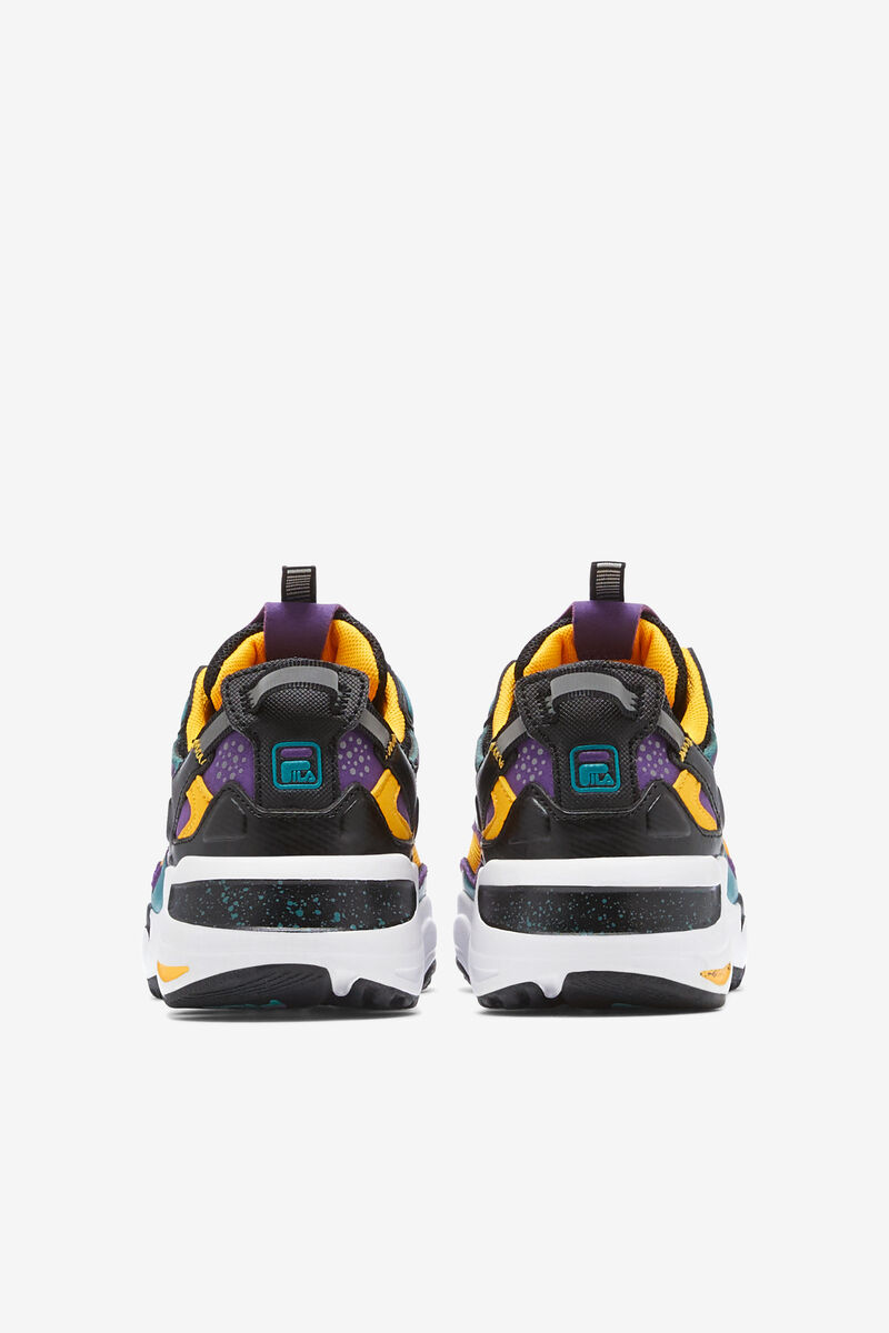 Kids' Fila Little Ray Tracer Apex Platform Shoes Black / Royal Purple / White | EdggzbUy3mc