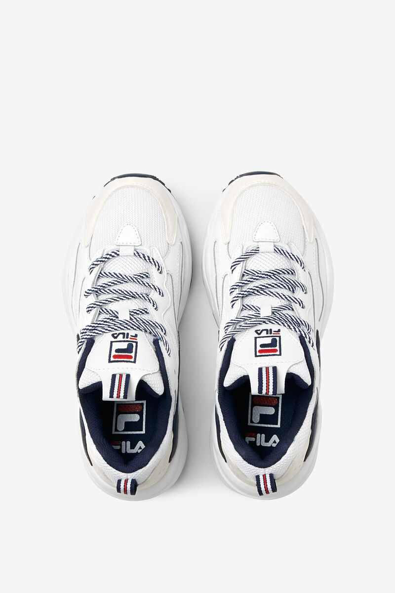 Kids' Fila Little Ray Tracer Walking Shoes White / Navy / Red | xliZU2EJlyc