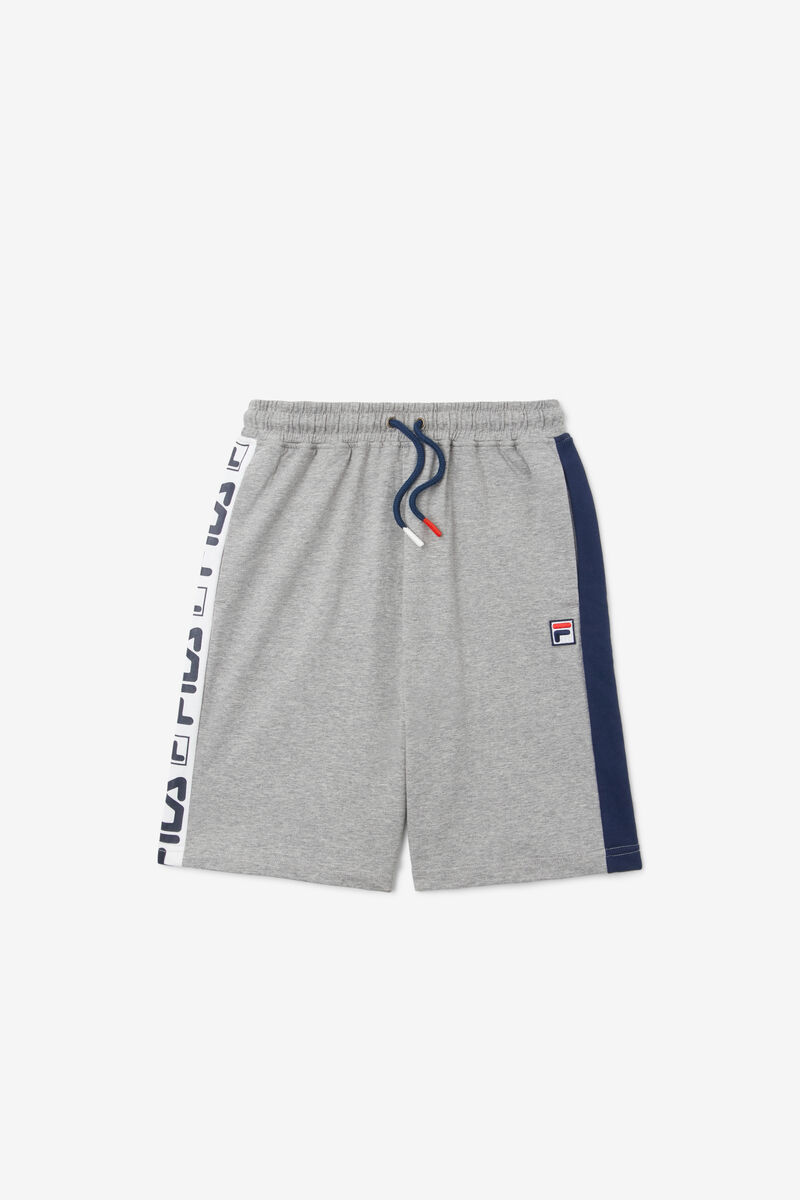 Kids\' Fila Logo Short Shorts Grey | UwXbFcC3EIJ