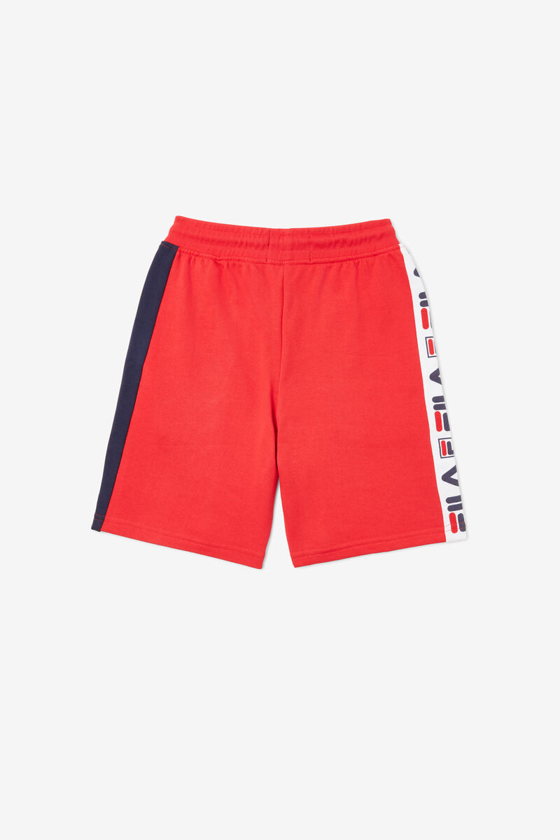 Kids' Fila Logo Short Shorts Red | fQRP1q5rkru