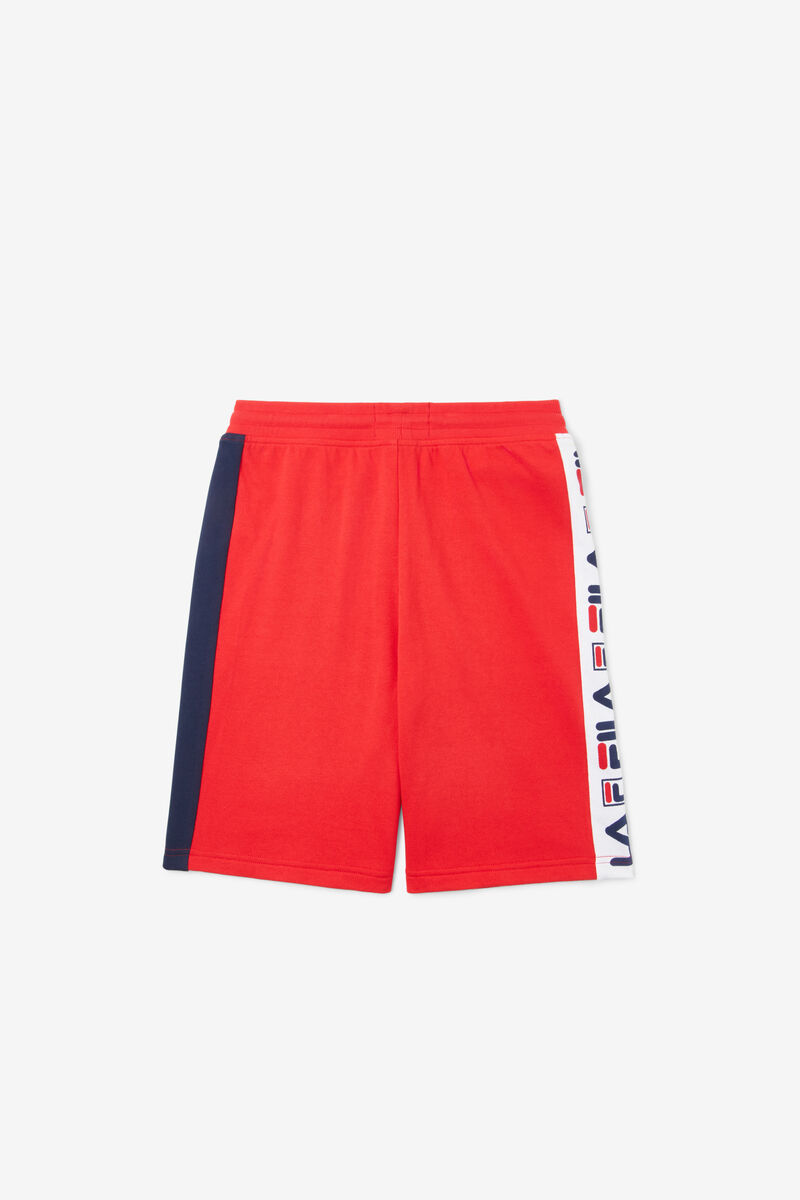 Kids\' Fila Logo Short Shorts Red | fQRP1q5rkru