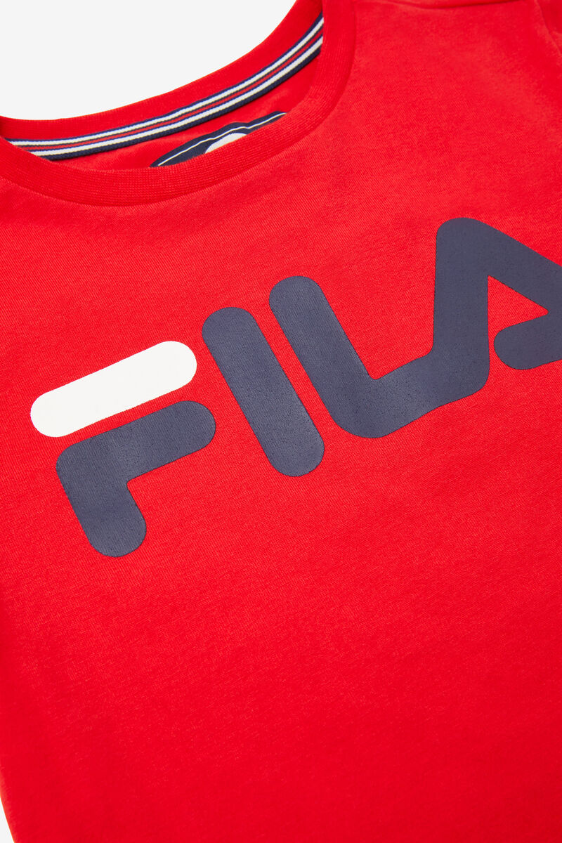 Kids' Fila Logo T Shirts Red | trs8WqN6r8t