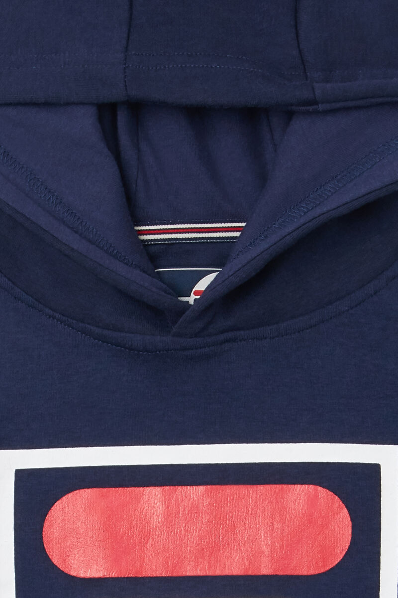 Kids' Fila Raglan Hoodie Hoodies Navy | CA4WeQDtI3O