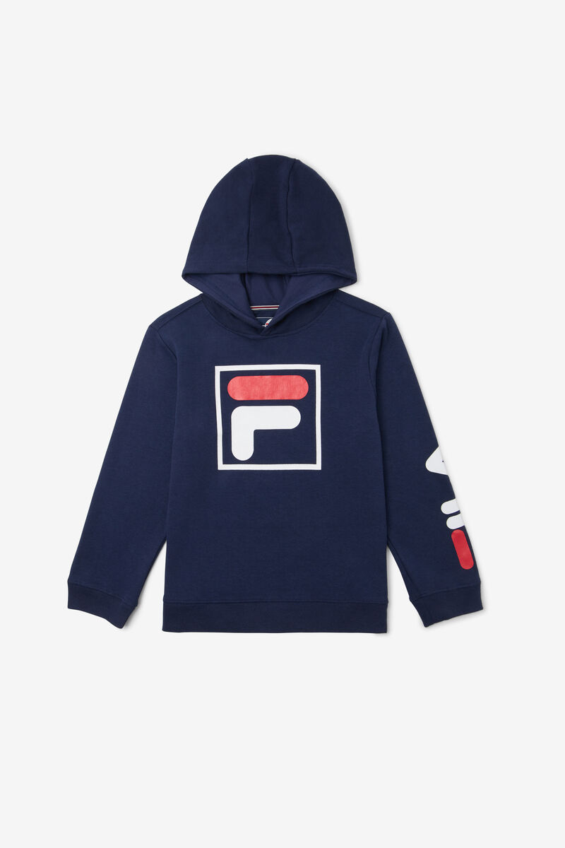 Kids\' Fila Raglan Hoodie Hoodies Navy | CA4WeQDtI3O