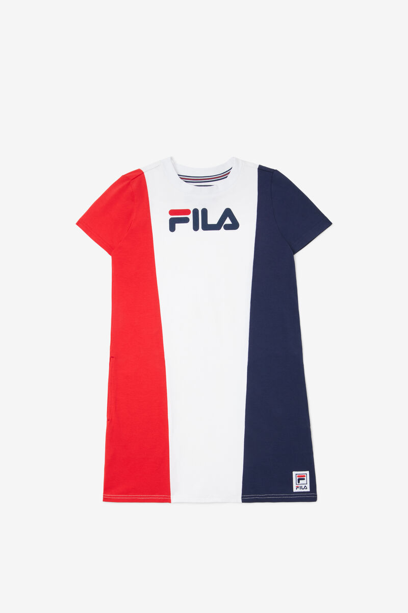 Kids\' Fila T-shirt Dress Dresses Navy | 7W6h7PDYRjh