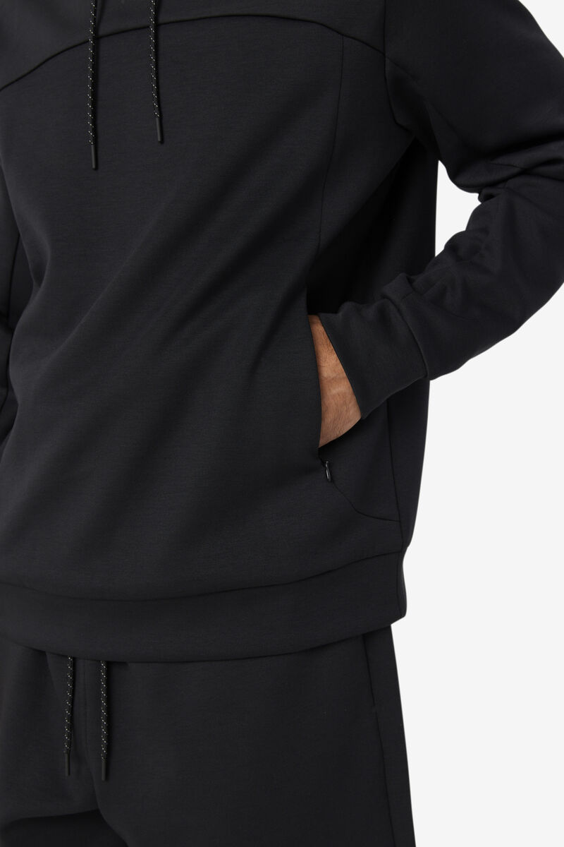 Men's Fila Aadheen Hoodie Hoodies Black | mQeT32S3O3z