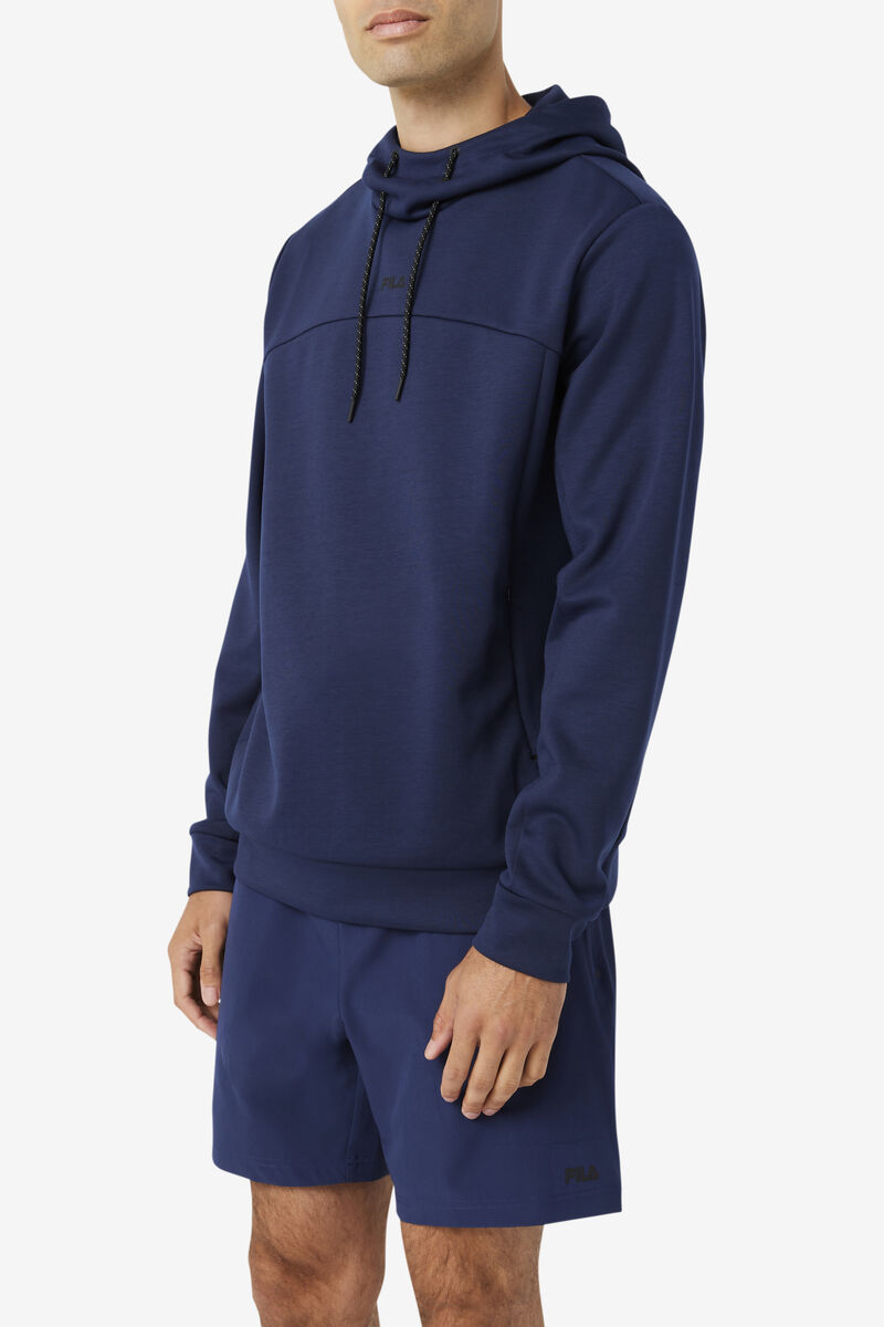 Men's Fila Aadheen Hoodie Hoodies Navy / Black | RbGiwZ8VcN9