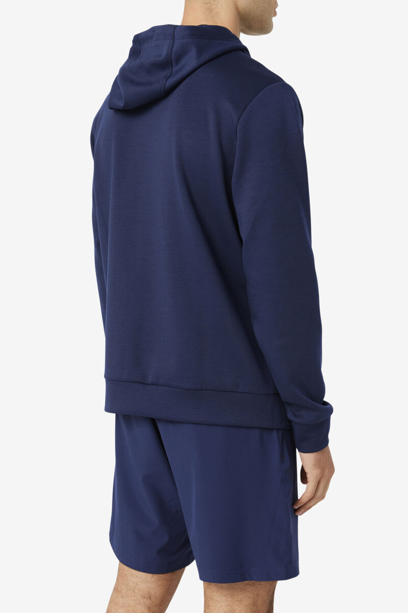 Men's Fila Aadheen Hoodie Hoodies Navy / Black | RbGiwZ8VcN9