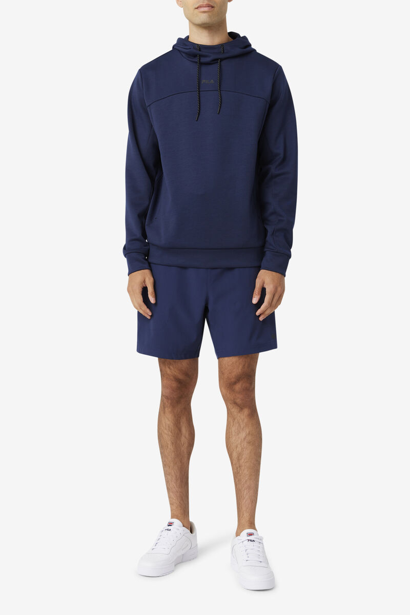 Men's Fila Aadheen Hoodie Hoodies Navy / Black | RbGiwZ8VcN9