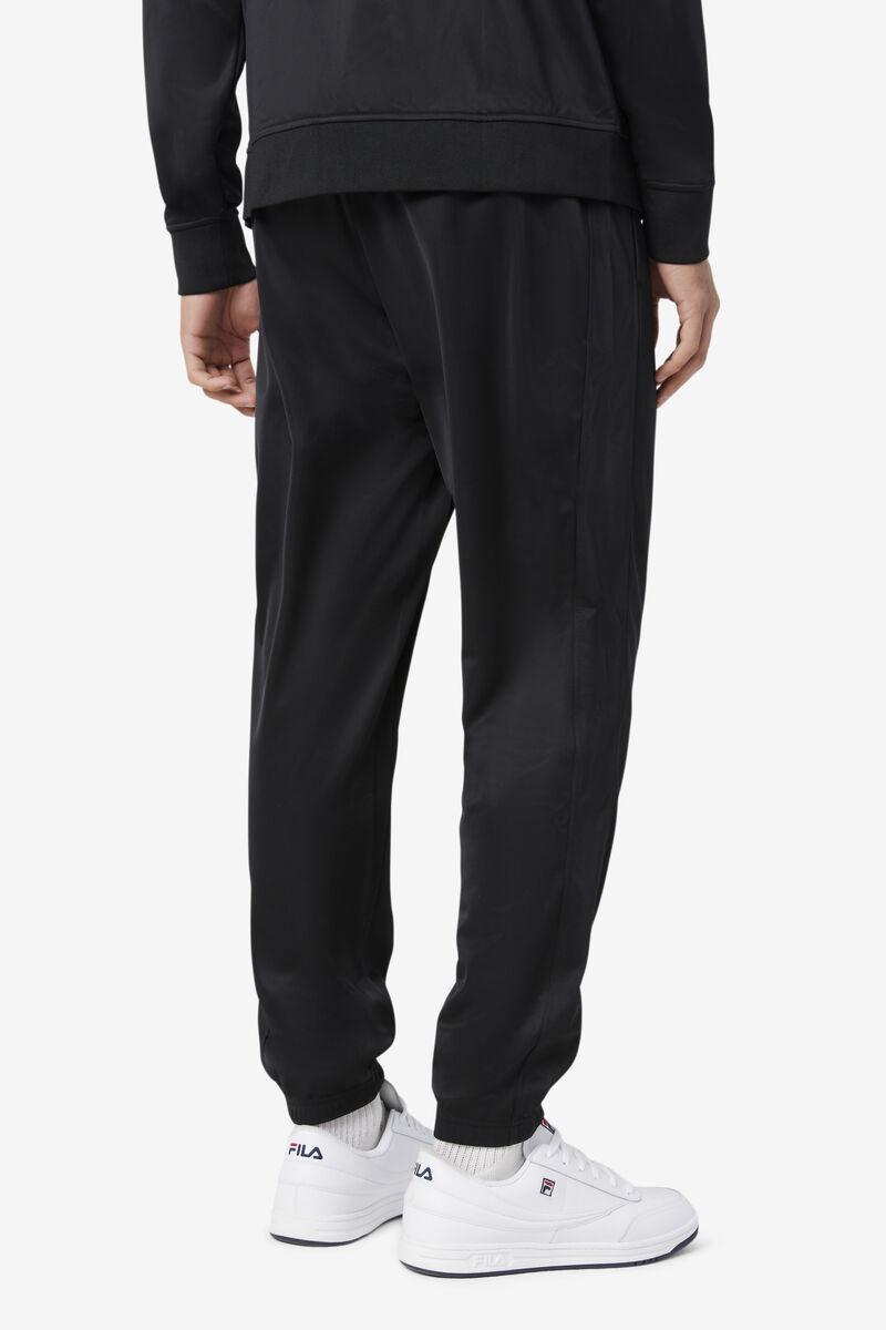 Men's Fila Albania Track Pant Pants Black / Red | DiTdKQGGBuw