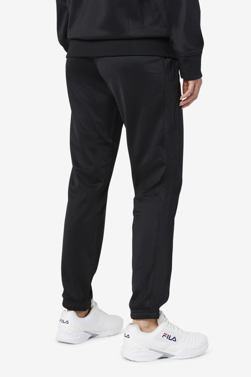 Men's Fila Albania Track Pant Pants Black / Red | DiTdKQGGBuw