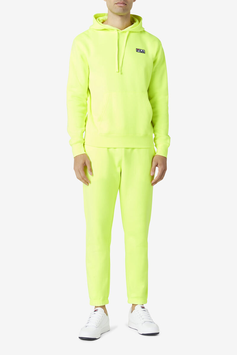 Men's Fila Algot Hoodie Hoodies Yellow / Black | BM6jFOTVxGk