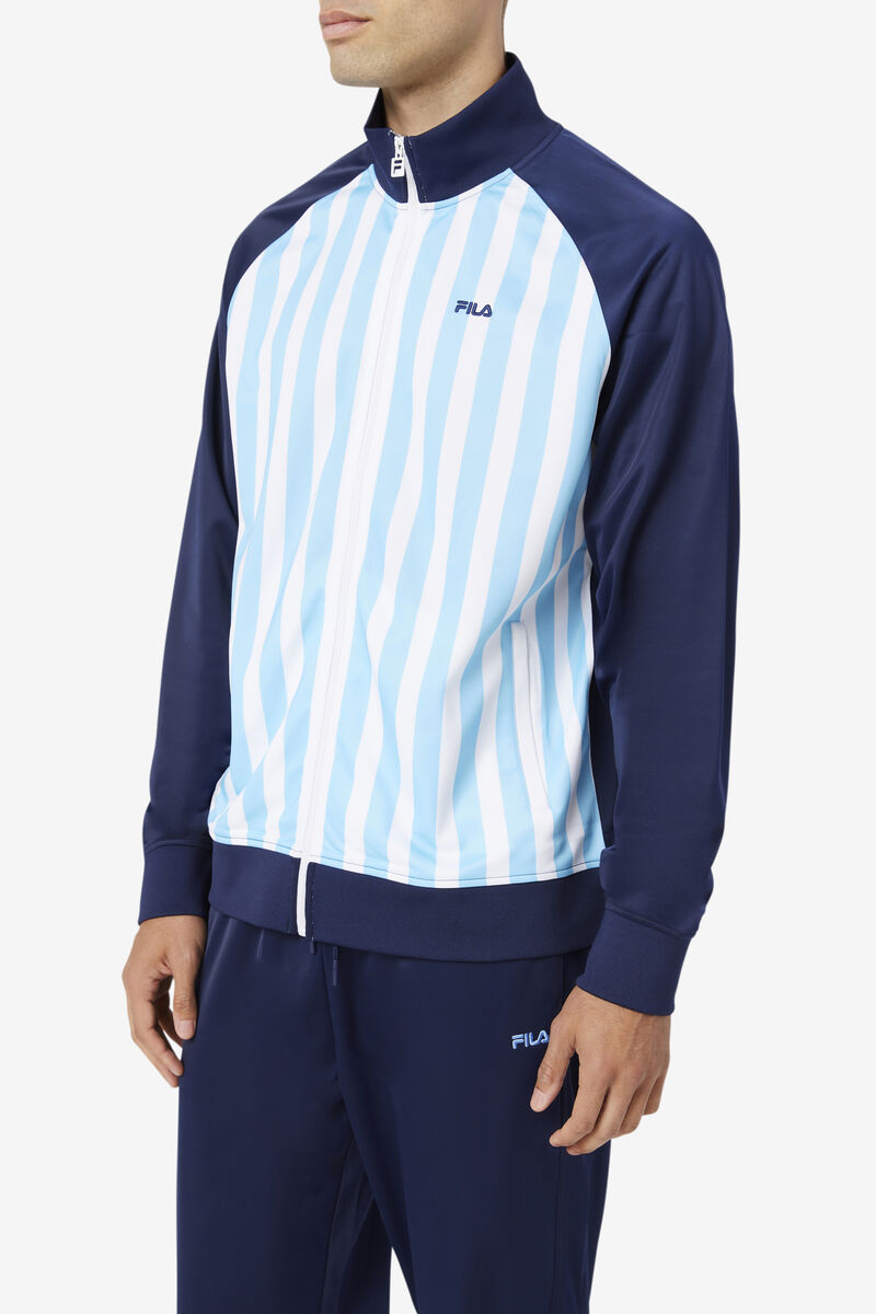 Men's Fila Argentina Track Jacket Jackets Navy / White | VIgz6ulajDv