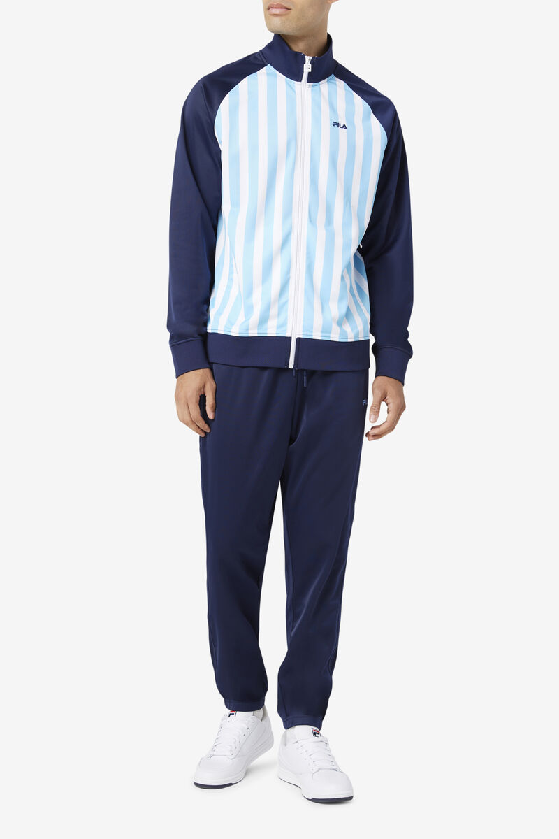 Men's Fila Argentina Track Jacket Jackets Navy / White | VIgz6ulajDv