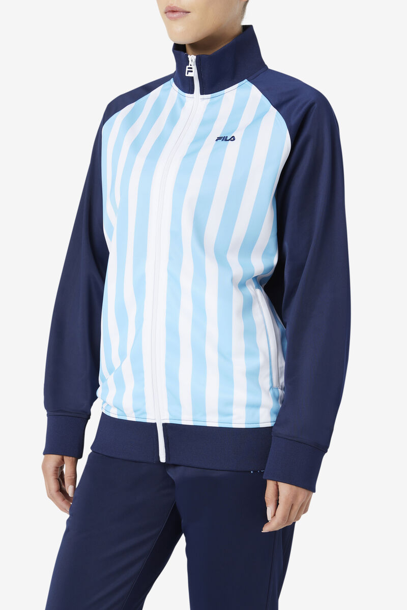 Men's Fila Argentina Track Jacket Jackets Navy / White | VIgz6ulajDv